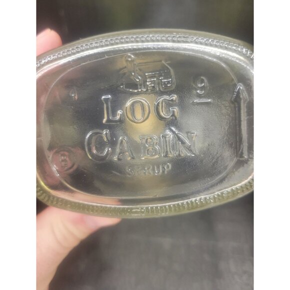 Vintage 1776 Liberty Bell Log Cabin Syrup Bottle (Empty) - Picture 5 of 7